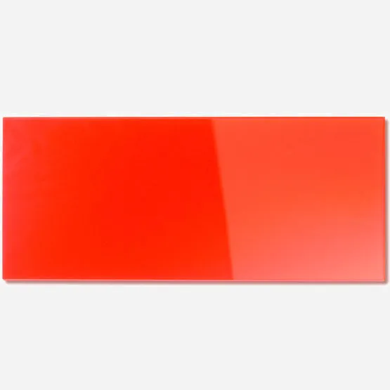 Top view of a Acrylic glass GS fluorescent sheet