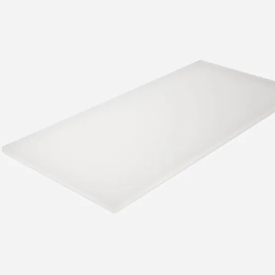 Close-up of laser-cut edges in Acrylic glass GS frosted