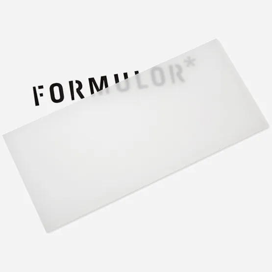 Acrylic glass GS frosted sheet against a light background — shows translucency and surface