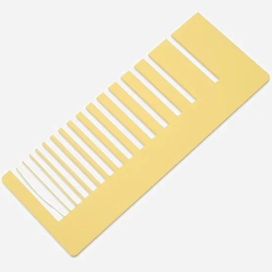 Esempi di taglio in Vetro acrilico GS Sweet Pastels: linguette e fessure laserate in diverse larghezze