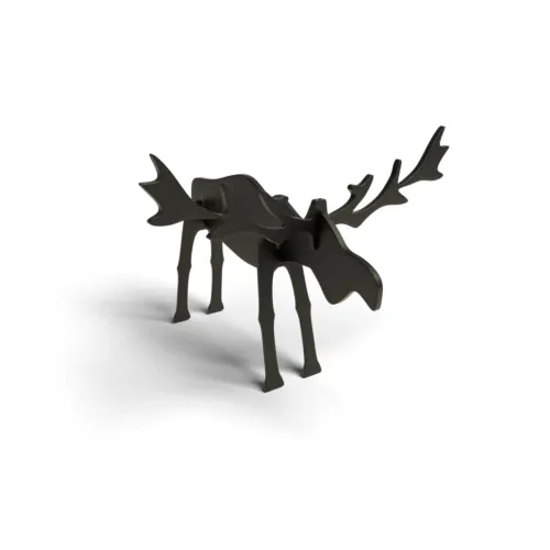 Figura de muestra de alce, fabricada en Polipropileno — negro, opaco