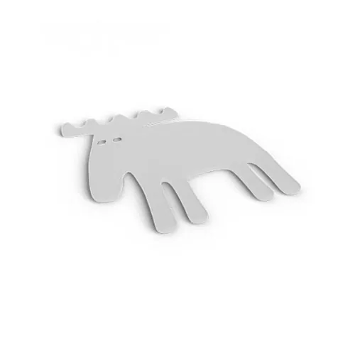 Figura campione a forma di alce, realizzata in Silicone — incolore, traslucido