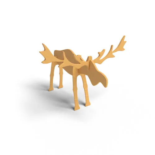 Elk sample figure made from Plywood — beech
